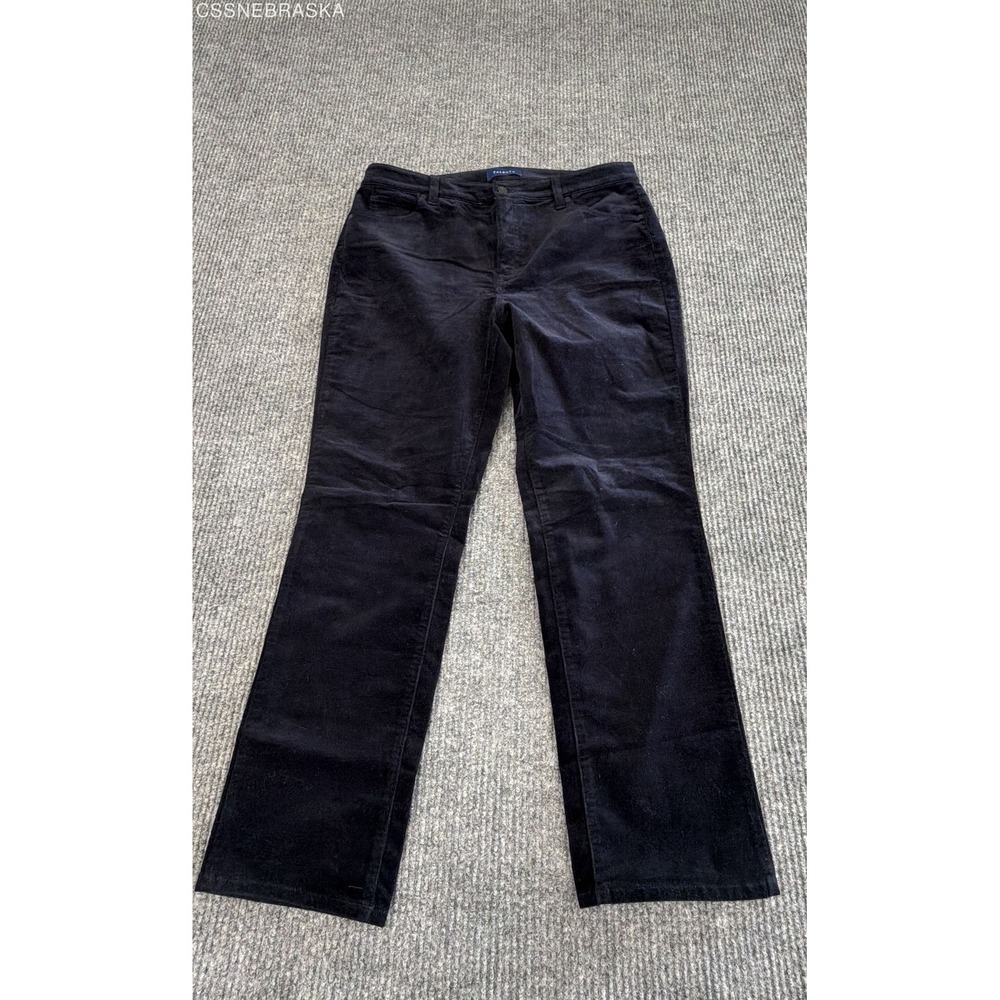 Talbots Black Women's Corduroy Pants High-Waist Straight-Leg - Size 14P